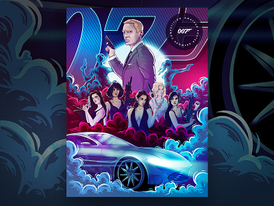 James Bond (fan poster) illustration 🍸🔫 007 character digitalart graphic illustration jamesbond movie movie art poster