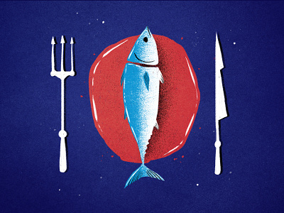 World Tuna Day flat illustration sustainability texture tuna tunaday