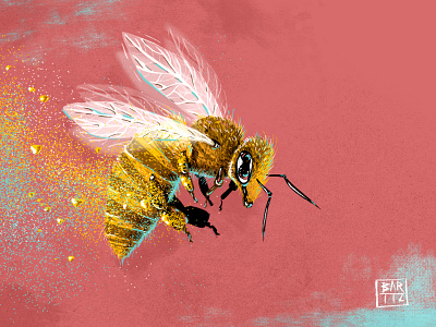 World Bee Day 🐝 art bee dibitalart digitalpainting illustration