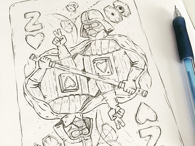 Peace✌️ card darkside darthvader drawing funny illustration lightsaber sketch starwars