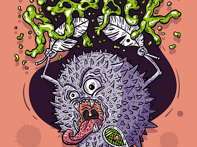 Pollen attack adobeillustrator allergic characterdesign funny illustration pollen sick sneeze wacom