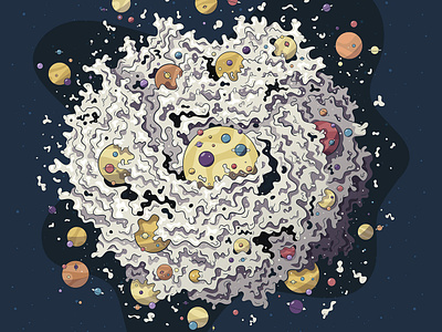 Milky Way illustration adobeillustrator art drawing funny illustration milk milkyway pencil planet sketch space stars wacom