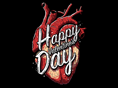 Happy Valentine's Day! art graphic heart illustration love photoshop art strange valentine day wacom