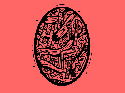 Happy Easter my friends! easter egg illustration procreate