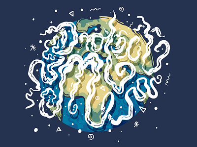 Earth Day illustration earth illustration lettering typography