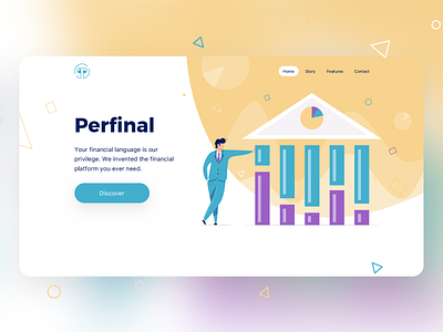 Onepager illustrations finance app flat illustraion landing onepager uidesign website