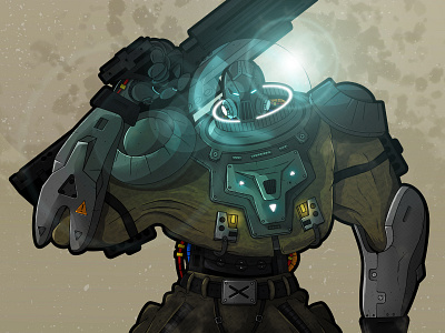Robot Soldier characterdesign future illustration photoshop procreate robot soldier wacom