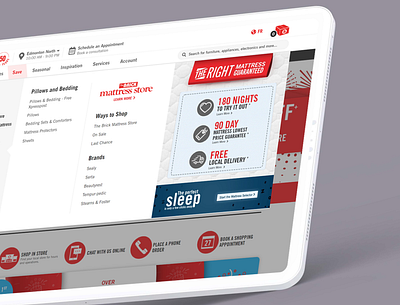 TheBrick.com Sleep menu update branding design menu menu design web web design