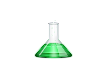 Chemistry beaker bubbles chemistry conical flask glass green science
