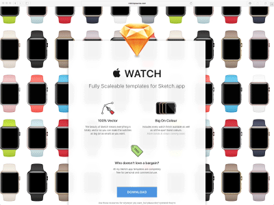 Apple Watch Templates for Sketch apple apple watch device download free sketch sketch app sketch.app template watch