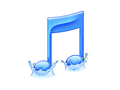 Splashy Splashy 256 512 blue dock droplets icon music note splash water