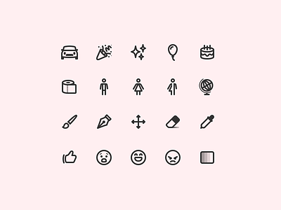 Over 300/365 cake car emoji gender icon icons line sketch sparkle tools