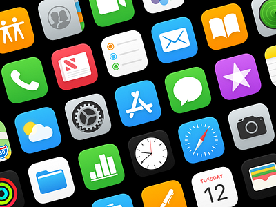 iOS Icons by Robbie Pearce on Dribbble