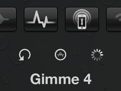 Gimme 4 Release 4 black gimme glyph hud iphone sbsettings toggle white