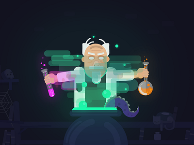 Crazy Alchemist flat illustration ui ux web web design