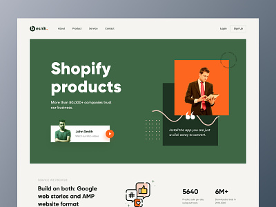 Product Stories landing page