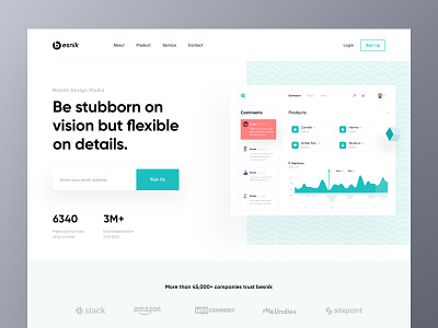 Project management tool Landing Page