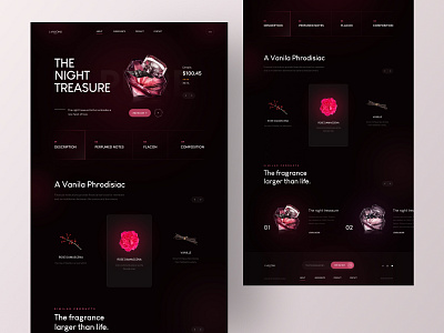 Lancôme perfumes website concept 2021 trend app design besnik dark dark ui landing page modern web design perfume product product design product landing page uiux design uiux design agency web ui webdesign website design