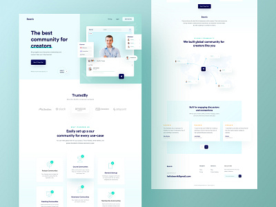 Community Platform For Creators app concept app design besnik besnik creative agency colorful app colorful design landing page mobile application modern app design pastel product design trendy web template design uiux design uiux design agency web design 2021 web templates web ui design website design