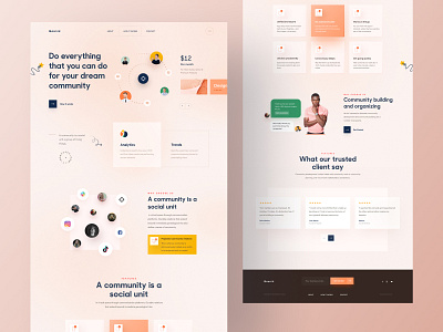 Community Website UI besnik community community app community webdesign header header design landing page landing page design product design trend 2021 ui uiux design uiux design agency ux web design web ui website design