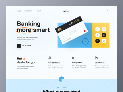 Smart banking Landing page