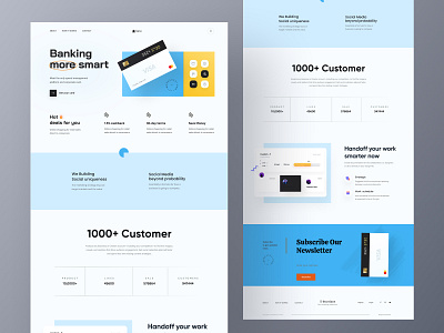 Smart banking landing page