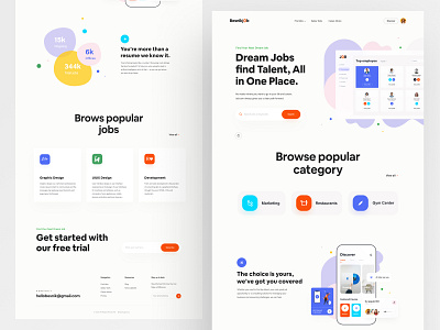 Job Finder Landing Page besnik header header ui job finder job finder website landing page product design uihut uiux design web design web development web site ui web ui