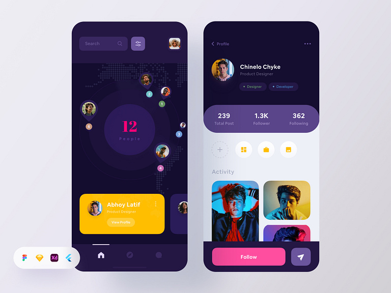 Social Networking App by Mansurul Haque on Dribbble