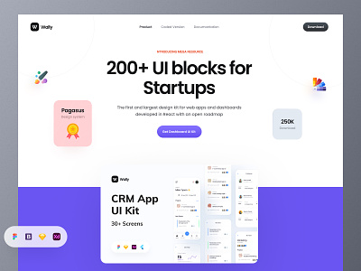 Wally UI-Resource Website Header