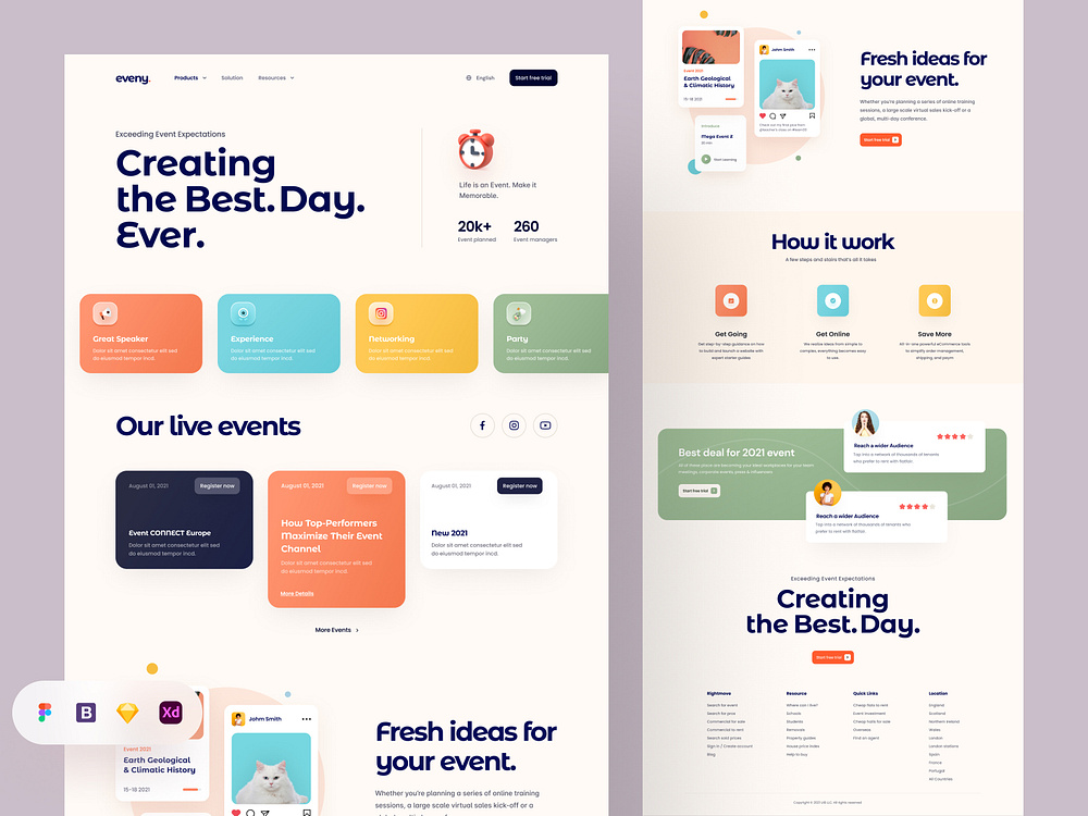 Event UI designs, themes, templates and downloadable graphic elements ...