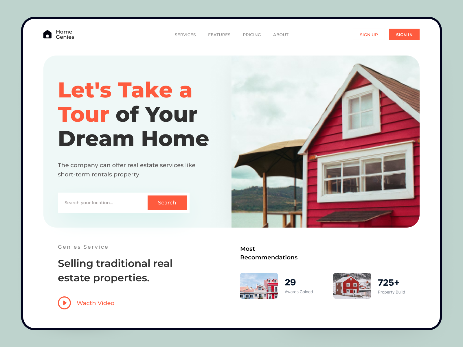 Real Estate landing page by Mehedi Titas on Dribbble