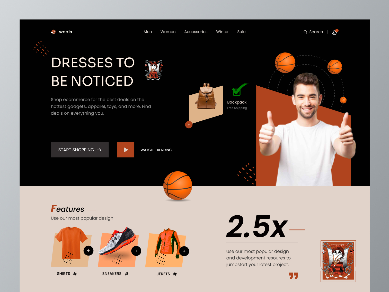 Weals-Online Shop Website Templates by Mehedi Titas on Dribbble