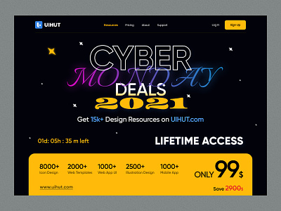 Cyber Monday Deals black friday cyber monday design header ui uiui design uiux design web design website design