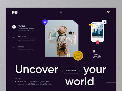 Travel and Tourism Websites design header design header website design travel web design ui uiux design web design website design