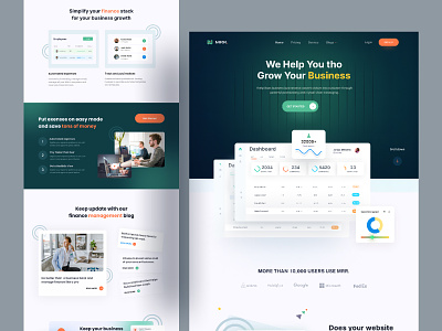 SaaS Business Landing Page - MRR. business landing page colorful design 2022 design homepage landing page online business website online saas landing page saas landing page trendy design ui resource uihut uiux design uiux design agency website design