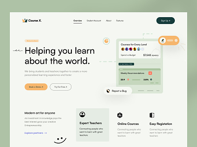 e-Learning Website Design - Course X.