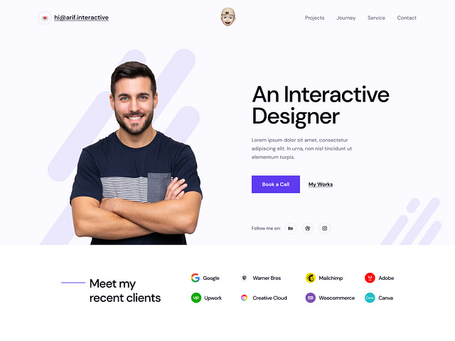 Personal Portfolio Website Design by Mansurul Haque for UIHUT - UI UX ...