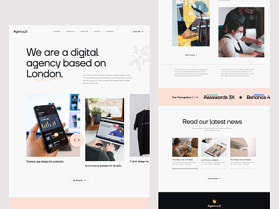 Digital Agency Website Design - Agency.D