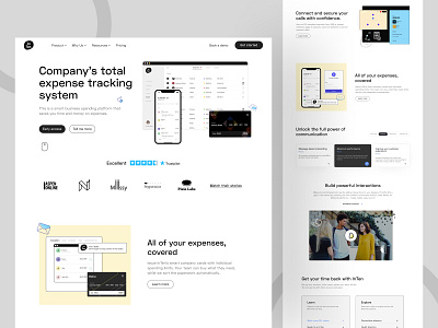 Business expense tracker website design design easy expense tracker landing page uihut uiux design web design web design resource web template design website design website design 2022