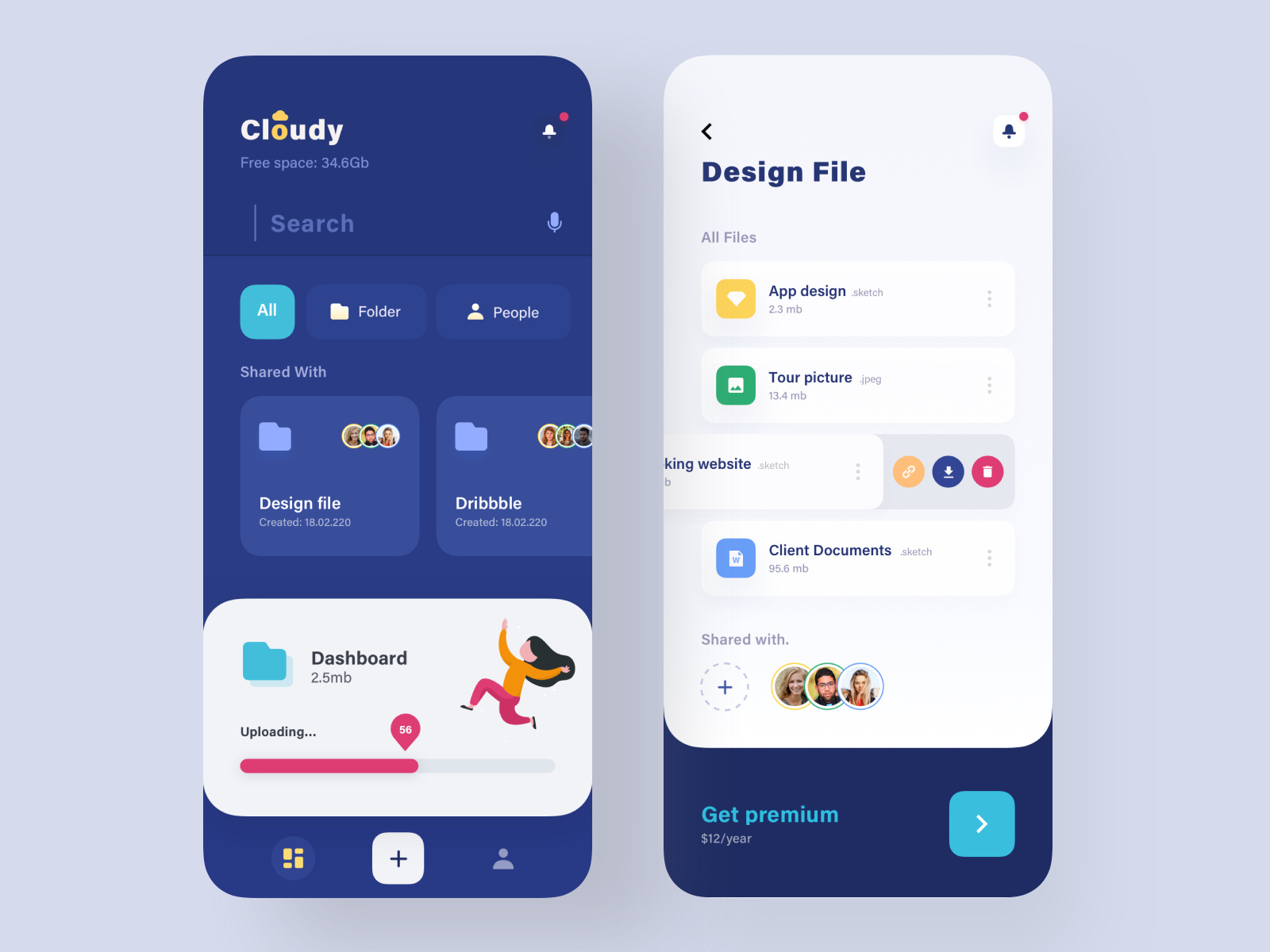 Cloud App Design by Mansurul Haque for UIHUT - UI UX Design Agency on ...