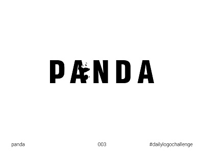 Panda dailylogochallenge design graphic design illustrator logo logotype typo vector