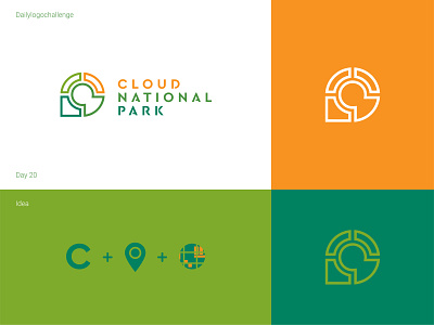 Cloud national park dailylogo dailylogochallenge design graphic illustration illustrator logo typo vector