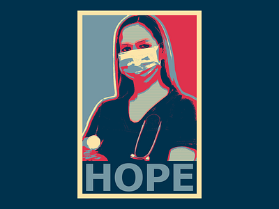 Nurse (Hope) art coranavirus covid 19 design hope hope poster hospital nurse photoshop