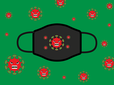 Covid-19 Face Mask Design Challenge branding challenge corona virus coronavirus covid 19 design facemask illustrator rebound virus