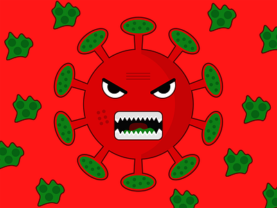 COVID-19 virus monster art coronavirus covid 19 design illustrator monster vector virus