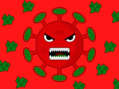 COVID-19 virus monster