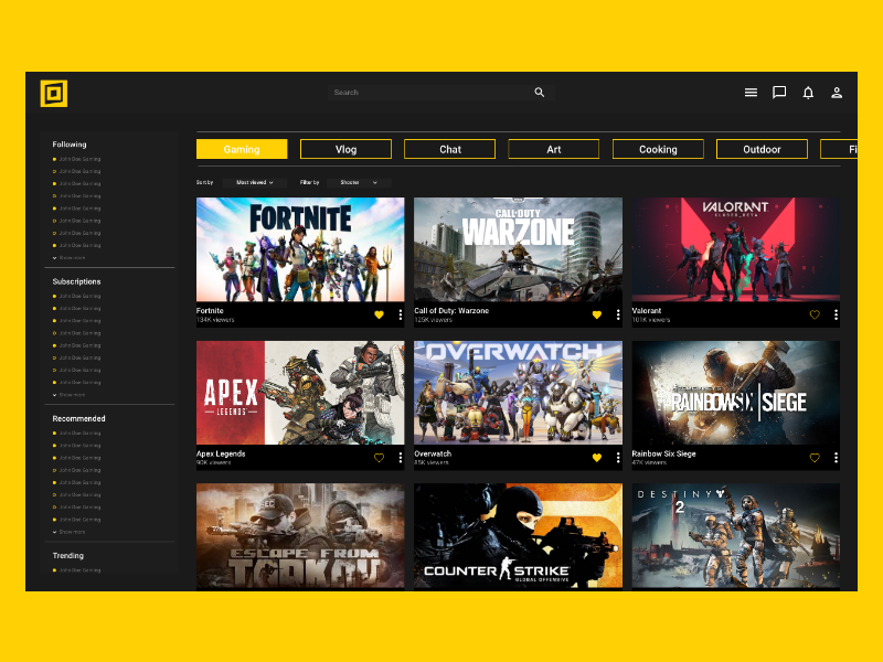 Streaming Site Concept by Robert Torres on Dribbble