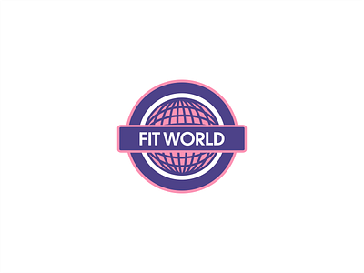 Fit World Logo adobe illustrator branding design fitness graphic design health logo vector