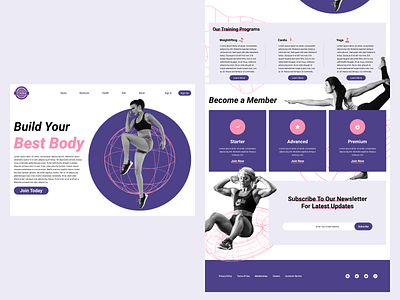 Fit Life Landing Page branding design fitness health landing page ui web design website