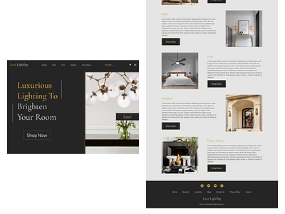 Luxe Lighting Landing Page